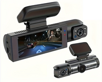 Dashcam dual con cámara frontal, cámara de cabina y pantalla